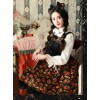 Magic Tea Party Halloween Pumpkin Head Printing Gothic Lolita Sling Dress