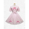 Summer's Big Miss Series Pink Short Sleeve Classic Lolita Dress