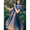 The Moon In The Mirror Series Chinese Style Elegance Classic Lolita Short Sleeve Dress