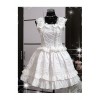 White Sleeveless Ruffle Cute Cotton Lolita Dress