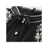 Black Retro Embroidery Standing Collar Classic Lolita Long Sleeve Dress