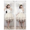 My First Love Short Version Beige Lace Embroidery Classic Lolita Skirt