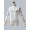 Chinese Style White Lace Sheep-leg Sleeve Classic Lolita Shirt