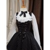 Stripes Sleeveless Bind Strap Gothic Lolita Irregular Hem Dress