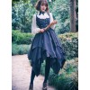 Stripes Sleeveless Bind Strap Gothic Lolita Irregular Hem Dress