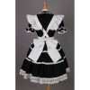 Short Sleeves Lace Trim Cotton Cosplay Maid Costume