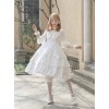 Bowknot High Waist Pure Color Classic Lolita Half Sleeve Dress