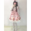 Plaid Strawberry Picnic Rabbit Series Sweet Lolita Sling Dress