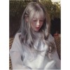 Harajuku Long Curly Hair Smoke Grey Air Bangs Wig Female