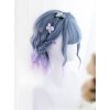 Blue Purple Pink Gradient Short Curly Hair Lolita Wig