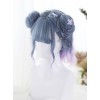 Blue Purple Pink Gradient Short Curly Hair Lolita Wig