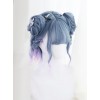 Blue Purple Pink Gradient Short Curly Hair Lolita Wig