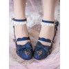 Musical Note Printing Bowknot Classic Lolita High Heel Shoes