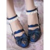 Musical Note Printing Bowknot Classic Lolita High Heel Shoes