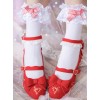 Musical Note Printing Bowknot Classic Lolita High Heel Shoes