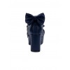 Dark Blue Bowknot Round-toe Sweet Lolita High Heel Shoes