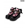 Round-toe Shallow Mouth Bowknot Cute Lolita Middle Heels Shoes