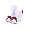 Round-toe Bowknot Plus Velvet Sweet Lolita Boots