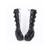 Black Punk Crucifix Adornment Lolita Super High Platform Boots