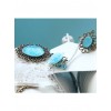 White Lace Blue Crystal Girls Lolita Bracelet And Ring Set