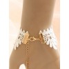 White Lace Palace Pearl Bride Lolita Wrist Strap And Finger Ring