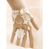 White Lace Palace Pearl Bride Lolita Wrist Strap And Finger Ring