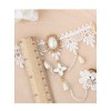 White Lace Palace Pearl Bride Lolita Wrist Strap And Finger Ring