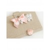 Sweet Pink Bow Rose Girls Lolita Bracelet And Ring Set