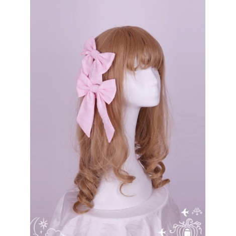 Soft Stripe Chiffon Big Bowknot Sweet Lolita Hair Pin