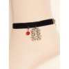 Chinese Characters And Red Bead Pendant Ankle Belt