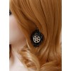 Steampunk Black Mechanical Gear Wheel Pendant Lolita Earrings