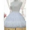 White Or Black Glass Yarn Bubble Skirt Lolita Short Petticoat