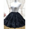 White Or Black Glass Yarn Bubble Skirt Lolita Short Petticoat