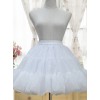 White Or Black Glass Yarn Bubble Skirt Lolita Short Petticoat