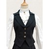 Black Chiffon Handsome Elegant Retro Classic Lolita Vest