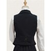 Black Chiffon Handsome Elegant Retro Classic Lolita Vest