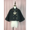 Little Bear Detective School Lolita Double-Breasted Black Cloak