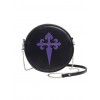 Punk Gothic Retro Purple Cross Black Single Shoulder Bag