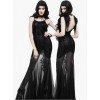 Punk Gothic Elegant Sexy Translucent Backless Dress