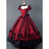 Victorian Retro Wine Red Bowknot Gothic Lolita Prom Long Dress