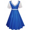 Short Sleeve Bowknot Hit Color School Lolita Dress