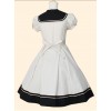 Retro Navy Collar Bowknot School Lolita Short Sleeve Dress